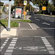 Radweg Kreuzung